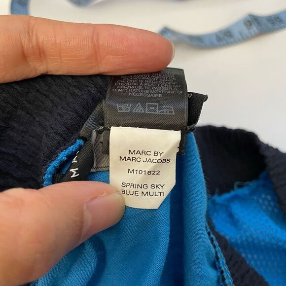 Marc By Marc Jacobs Spring Sky Blue Cut Out Mini Dress Puff Sleeves size XS - Picture 7 of 8